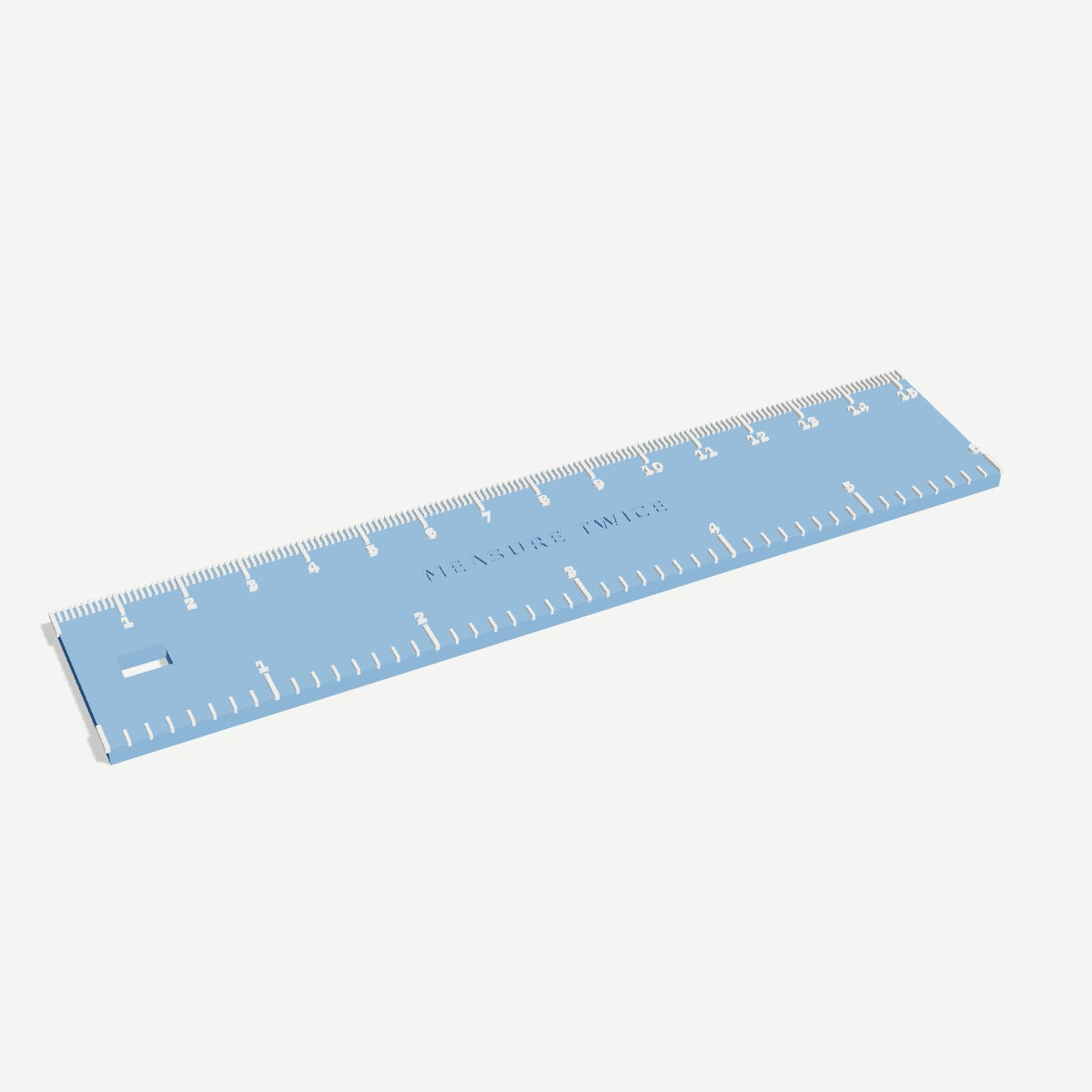 Anoor custom engraved ruler, 3D preview