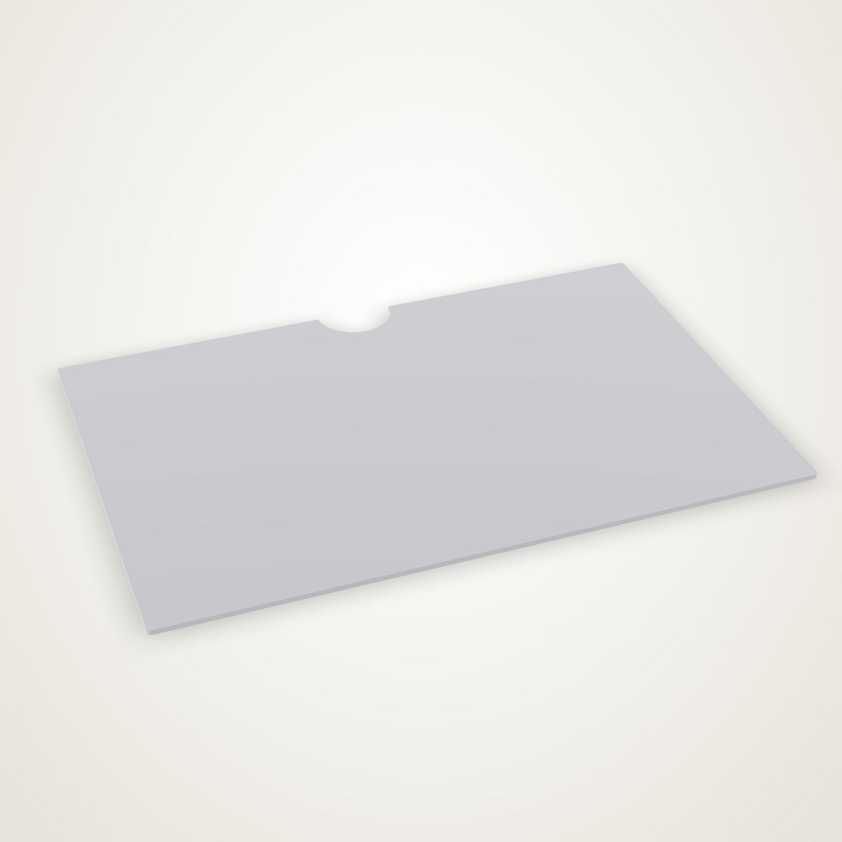 Anoor Bin Divider - grey flat divider plate with a finger notch, sized for the Shelf Bin