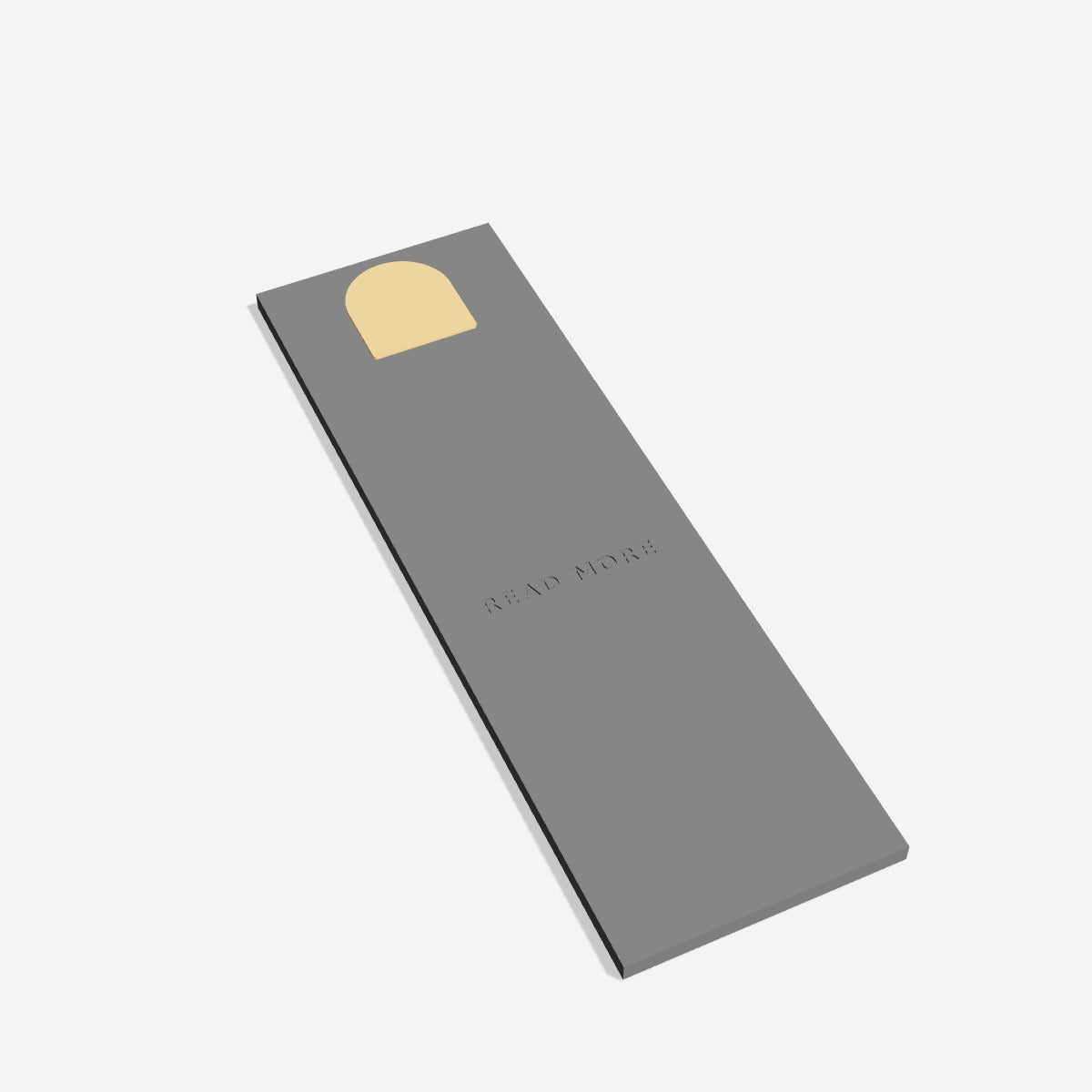 Anoor custom bookmark with inlaid motif, 3D preview