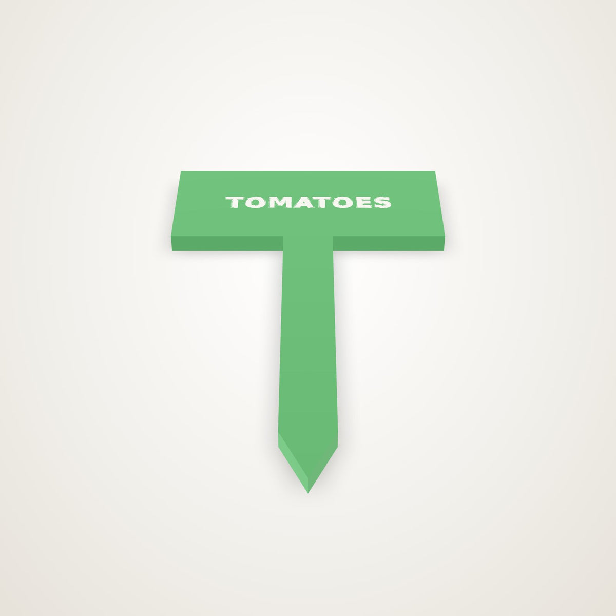 Anoor Garden Marker - green plant stake with TOMATOES inlaid in white