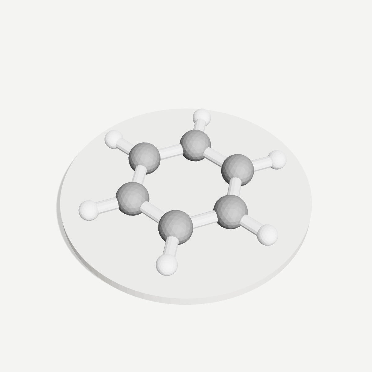 Anoor benzene molecule model, 3D preview