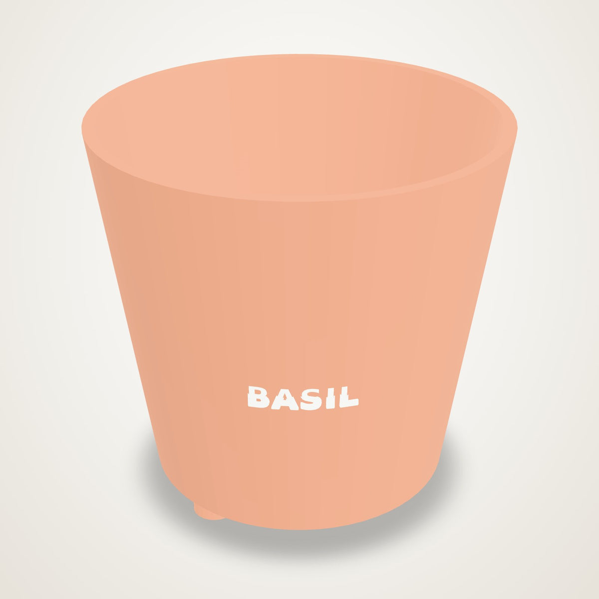 Anoor Planter - terracotta tapered herb pot with BASIL inlaid on the front